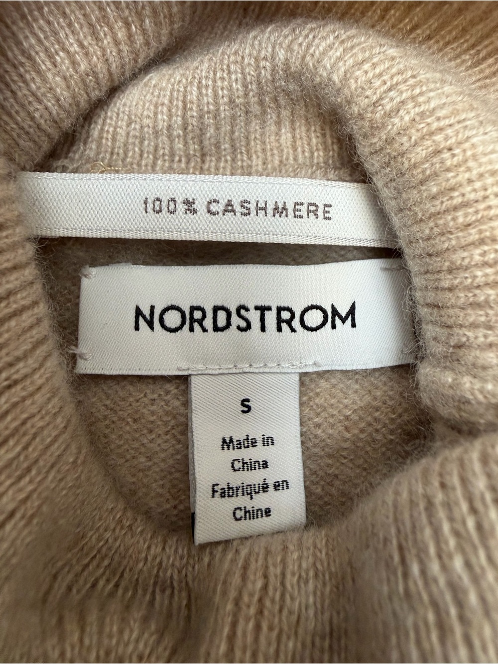 Nordstrom 100% Cashmere Turtleneck Sweater S Quiet Luxury Capsule Wardrobe - Picture 2 of 12
